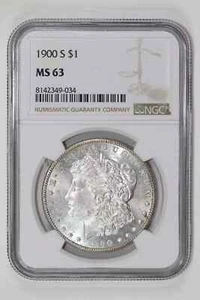 1900-S MORGAN DOLLAR NGC MS63 - Picture 1 of 2