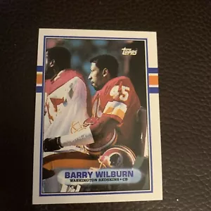 1989 Topps FOOTBALL #254 Barry Wilburn Washington Redskins - Foto 1 di 2