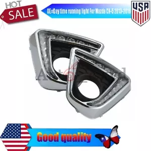 Pair For Mazda CX-5 2012-14 2X LED DRL Driving Daytime Running Light Fog Lamp - Picture 1 of 4