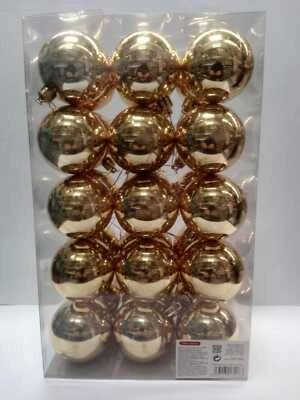 Natale - Sfere per decorazione dell'albero colore oro, argento  set da 30 - Immagine 1 di 3