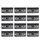  12 Pcs Black Hinges for Doors Non- Mortise Cupboard Furniture