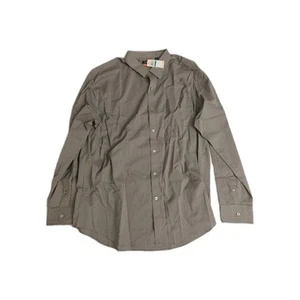 Van Heusen Long Sleeve Button Shirt XL 17-17.5 Gray - Imagen 1 de 5