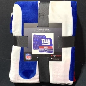 New York Giants übergroße Plüschdecke 60"x70" NFL Logo Marken weicher Überwurf - Bild 1 von 7