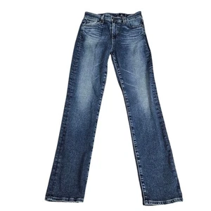 AG Jeans Sz 25 Adriano Goldschmied Mari High Rise Straight Dark Wash Blue Denim - Picture 1 of 9