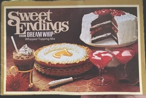 VTG SWEET ENDINGS FROM DREAM WHIP WHIPPED TOPPING MIX 1974 Recipe Booklet 1st Ed - Picture 1 of 15