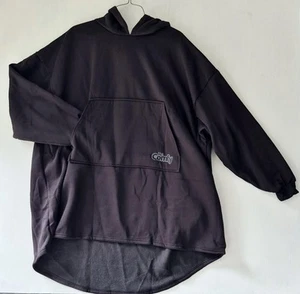 Felpa con cappuccio The COMFY originale coperta oversize pile nera taglia unica nuova - Foto 1 di 4
