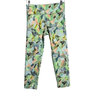 Athleta Girl High Rise Printed Chit Chat Capri Leggings - Girls XL 14 - Picture 1 of 7