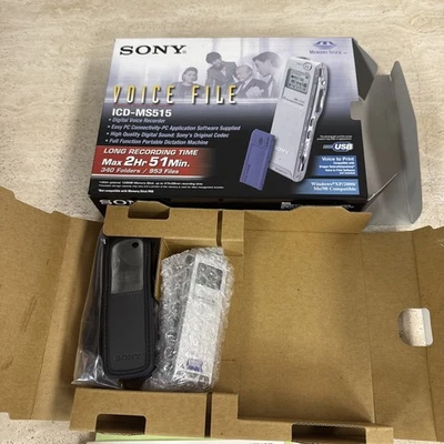 NEW Sony ICD-MS515 VTP Digital Handheld Voice Recorder Sony 16 MB Memory Stick  - Image 1 of 4