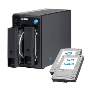 Qnap TR-002 DAS Storage 2-Bay HDD 1TB (2x500GB) Dual Raid Slot Refurbished - Picture 1 of 6