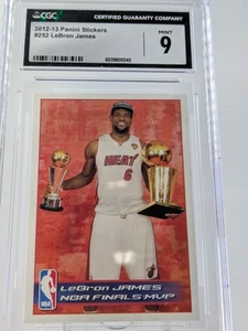 2012 Lebron James Panini Stickers 252 Heat Lakers Champ MVP CGC 9 - Picture 1 of 1