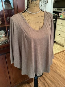 We The Free Swing Top S, Olive Heather Knit, 3/4 Sleeves, Adorable! - Picture 1 of 4