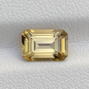 Natural Yellow Sinhalite 1.84 Cts Emerald Cut 8mm Loose Gemstone Birthday Gift - Picture 1 of 5