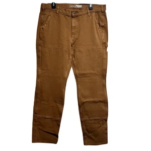 Women’s Brown Utility Carhartt Cargo Pants Size 16 Tall Relaxed Fit Plus Size - Picture 1 of 7
