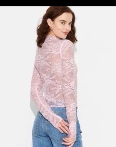 Camisa Wild Fable Mujer XS Encaje Lentejuelas Manga Larga - Talla XS - NUEVA CON ETIQUETAS - Imagen 1 de 6