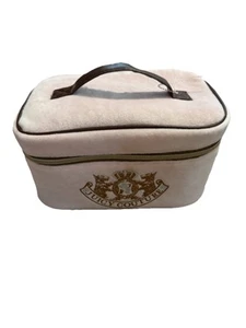 Juicy Couture Pink Velour Cosmetic Travel Bag With Scottie Dogs Rhinestones - Picture 1 of 2