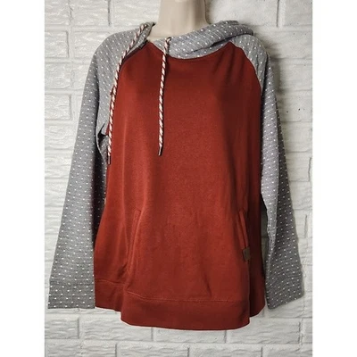 Sudadera con Capucha Maurices Mujer Gris Lunares Óxido Pullover Talla Mediana Nueva con Etiquetas Foto 1 de 4
