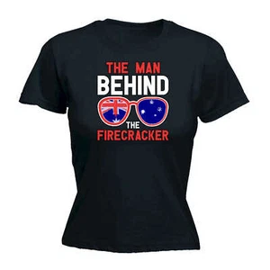 The Man Behind The Firecracker Australia Flag - Funny Womens T-Shirt Tshirt Gift - Picture 1 of 8