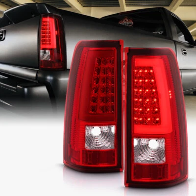 Luces traseras de tubo LED rojas para Chevy Silverado 1500 2500 3500 2003-2006 lámparas de freno Foto 1 de 4