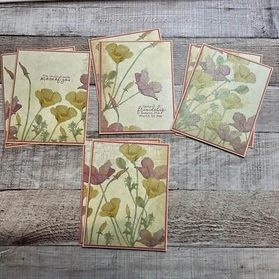 Handmade Floral Note Cards, Friendship Cards, 8 Count, Blank Greeting Cards - Image 1 of 4