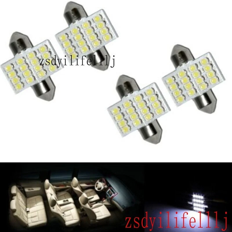 4x Para Hyundai Elantra Coche Cúpula Luz de Lectura Blanca 31mm 16SMD Bombilla LED Lámpara Foto 1 de 1