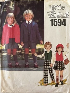 Vogue 1594 6 Piece Sewing Pattern Girls & Boys Sz 5 French Classic - Picture 1 of 3