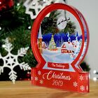 Red Winter Snowman Christmas Snow Globe Acrylic Themed Ornament Bespoke Gift