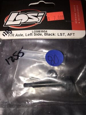 Team Losi LOSB3504 F/R Axle, Left Side, Black: LST, Aftershock NIB - Image 1 of 4
