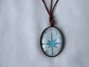 North Star  2" Pendant Necklace 28" Unisex Boho Jewelry USA Seller Gift - Picture 1 of 5
