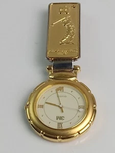 Vintage Italy Arnoldo Bassini Gold Tone Golf Pocket Watch Clip 3M - Bild 1 von 11