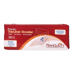 Tranquility TopLiner Unisex Booster Pad Flow-Through Pad 4 x 14" 2070 25 Ct - Picture 1 of 3