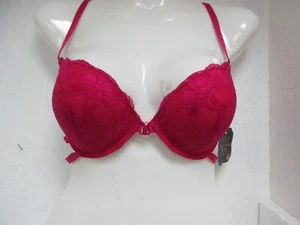 Black Fuchsia Style# 124027 Women's  Front Closure Bra Red Size 36D New!!! - Picture 1 of 2