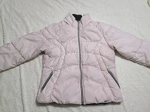Nike Duck Down Fill Winter Puffer Jacket Pink Full Zip Girls 12-14 Warm - Picture 1 of 11