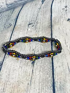 Bracciale Eggun Ilde de Muertos Santeria Yoruba Religione Elastico Semi Perline Ilde - Foto 1 di 2