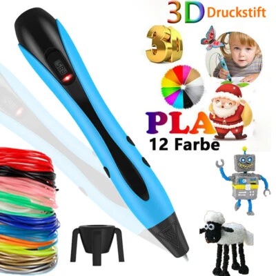 3D Stifte Set 3D Druck Stift mit 12Farbe 120ft PLA-Filament 3D Pen DIY Kinder - Bild 1 von 4