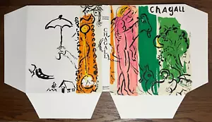 Marc Chagall Original 1957 Cover Lithographie "Paysage aux Isbas" Platte signiert - Bild 1 von 11
