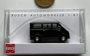 Y295 BUSCH 1:87 Kastenwagen DKW 3=6 Fensterbus POLIZEI OVP dunkelgrün 40922 - Bild 1 von 8