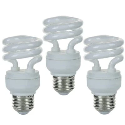 3Pack CFL Mini Spiral Light Bulb, T2 Bulb, 9W (40W), 4100K, E26, 500LM - Image 1 of 4