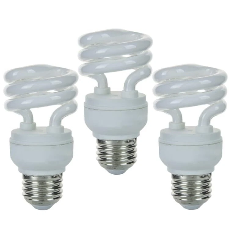3Pack CFL Mini Spiral Light Bulb, T2 Bulb, 9W (40W), 4100K, E26, 500LM - Image 1 of 4