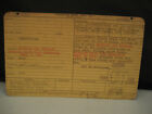 1941 Michigan State Fire War Veterans Medal Badge Sales Record Card Paper VTG