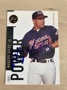 1999 Just Minors Power Auto Signed In Person Marcus Giles Atlanta Braves - Picture 1 of 1