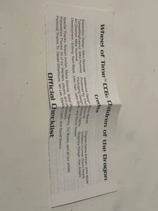 Wheel of Time - Children of the Dragon - Checklist - Picture 1 of 1