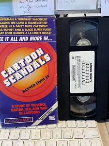 Cartoon Scandals: Banned From TV (VHS, 1987) Racial Stereotypes Violence Sex VG+ - Picture 1 of 2