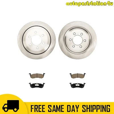 Rear Disc Brake Rotors & Ceramic Pads For Lincoln Navigator 2007-2017 54152+1279 - Image 1 of 4