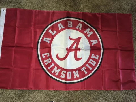 ALABAMA CRIMSON TIDE 3x5 HUGE INDOOR / OUTDOOR FLAG BANNER NCAA NICE!! Cover
