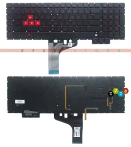 NEU HP Omen 17-AN011dx 17-AN012dx 17-AN013dx 17-AN014dx Tastatur US rot Hintergrundbeleuchtung - Bild 1 von 1