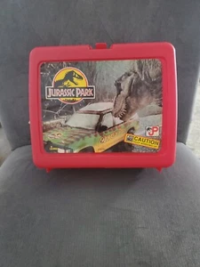Thermoskanne Marke Jurassic Park Vintage Kunststoff Brotdose mit Thermoskanne von 1992 - Bild 1 von 10