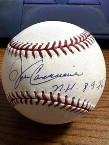 JOHN CANDELARIA 2 SIGNED AUTOGRAPHED OML BASEBALL! Pirates, Yankees! NO HITTER - Picture 1 of 2