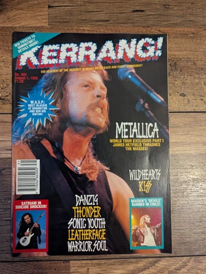 Kerrang! 403 Metallica World Tour Exclusive, Iron Maiden, Joe Satriani, Posters - Image 1 of 4