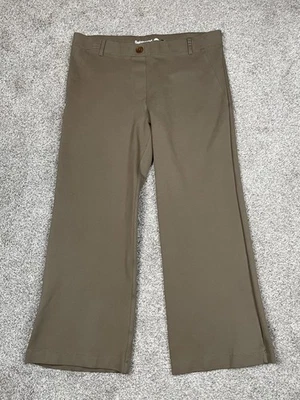 Betabrand Pants Womens PL Large Petite Brown Straight Elastic Pull On Classic - Image 1 of 4