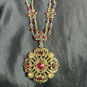 VINTAGE Avon versilberte Feston Halskette SP gemarkt Swag Statement Schmuck 70er - Bild 1 von 16